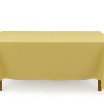 60'' x 126" Stone  Polyester Tablecloth